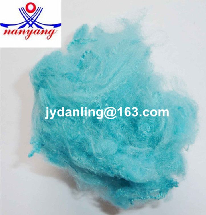 3D recycled polyester staple fiber for yarn