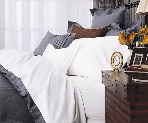 100% pure linen bedding set with hand hemstitch or embroidery