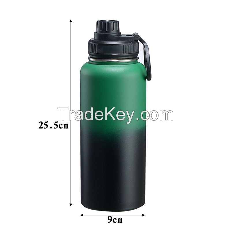 25oz Double Wall Vacuum Insulated Sport Stainless Steel Hot Water Water Bottle With Handlegrip Lid