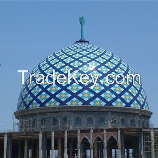 Prefab Space Frame Glass Roof Dome For Mosque Dome