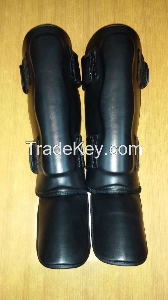 Shin Guard; Made of Genuine Leather