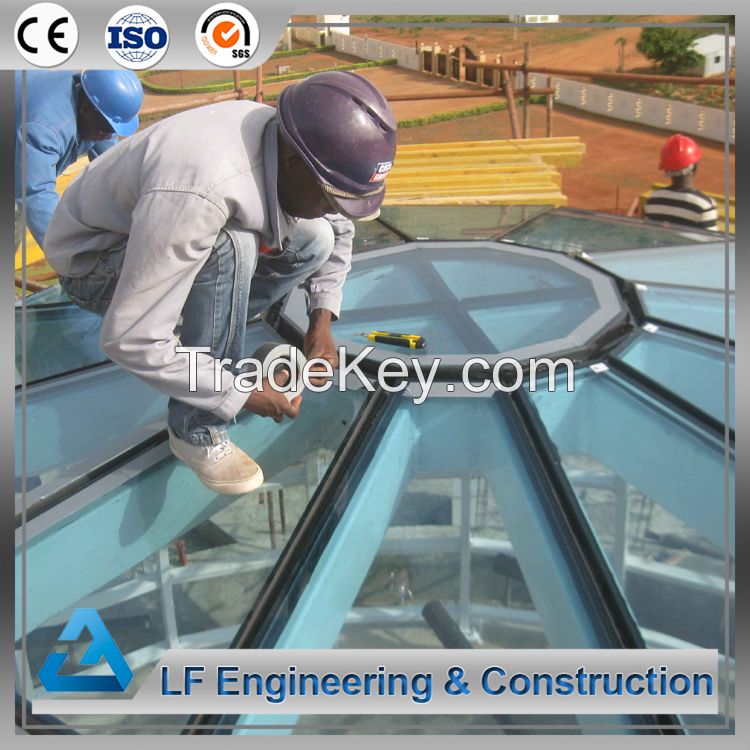 Tempered glass roofing dome skylight