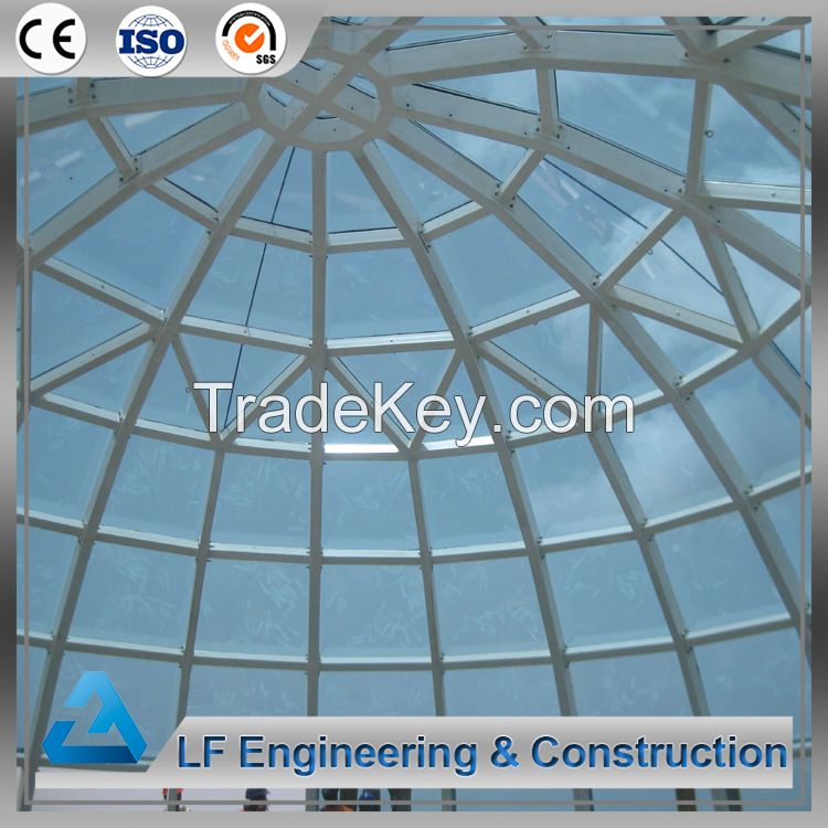 Tempered glass roofing dome skylight