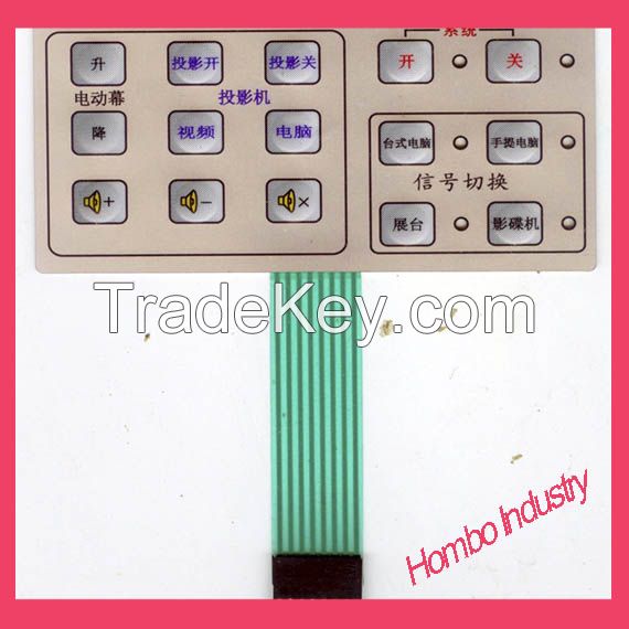 LED Back Lighting Aluminium Back Panel FPC Membrane Switch