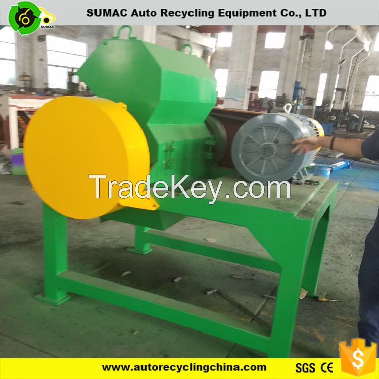 Rubber crusher machine of used tyre recycling equipments for sale