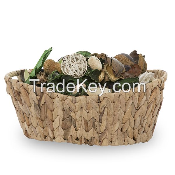 Water hyacinth basket use for household storage