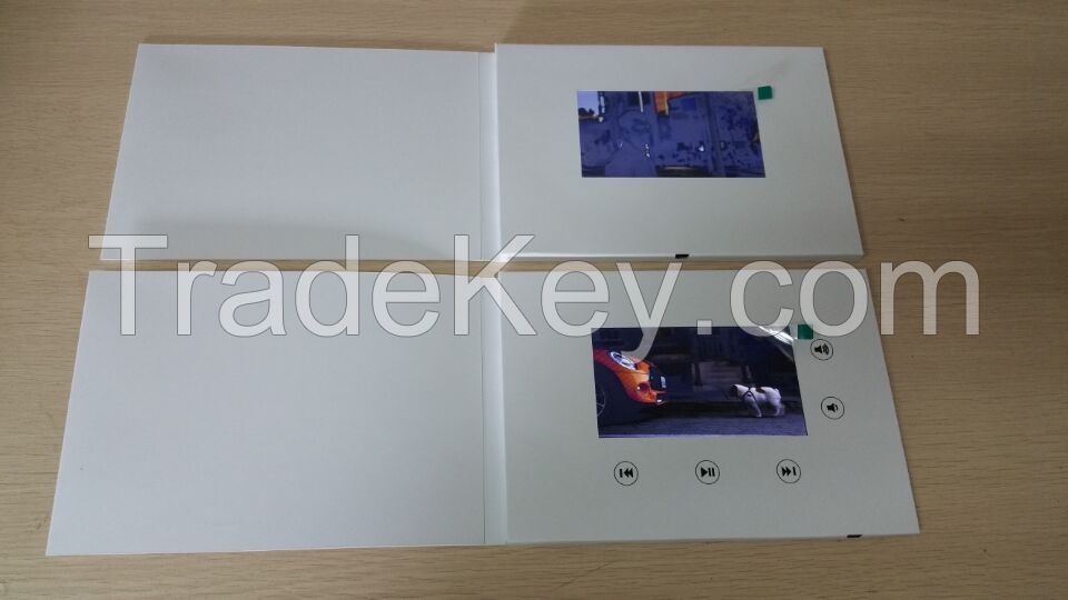 Luxary 7 Inch LCD Video Brochure Business Greeting Card With Lcd Screen