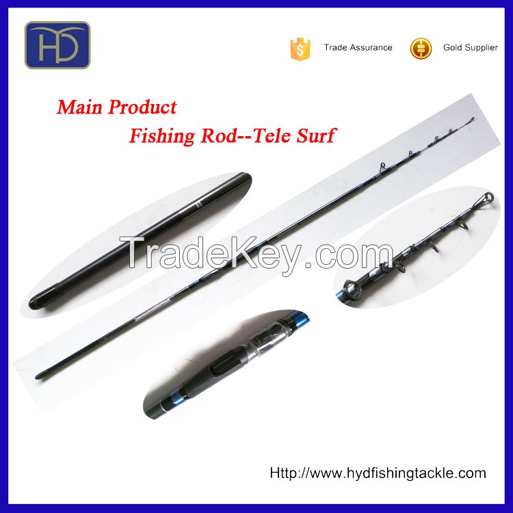 4sections Glass telesurf fishing rod