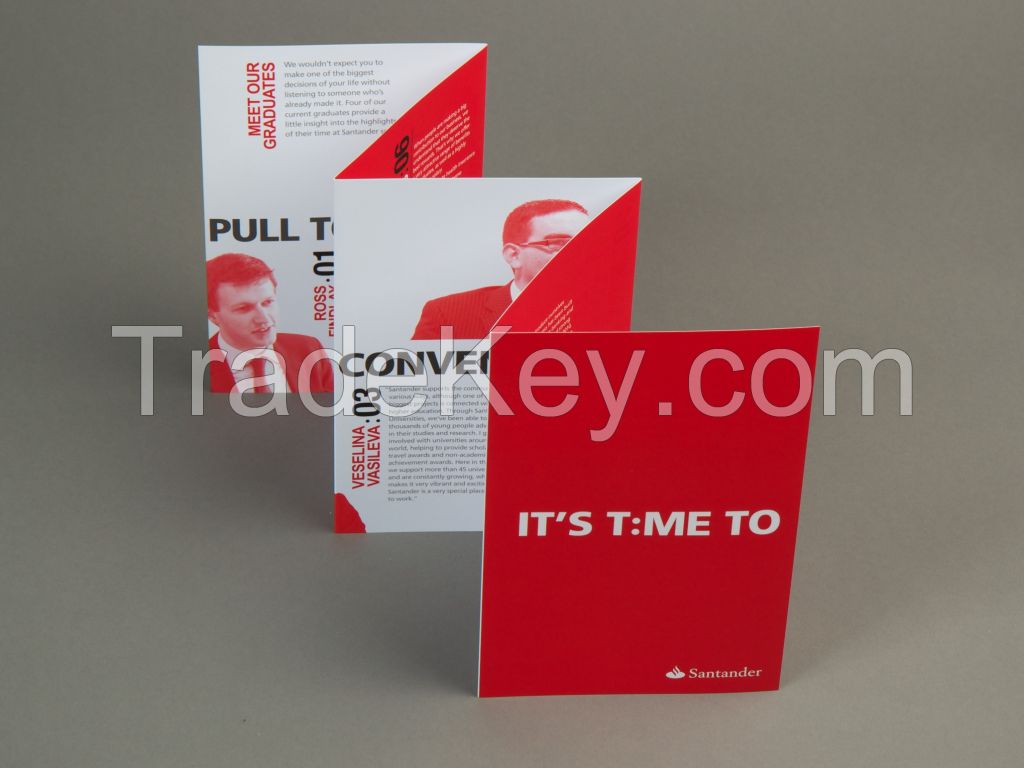 Tri-fold Bi-fold Coated Card Paper Offset Paper Brochure Leaflet Booklet