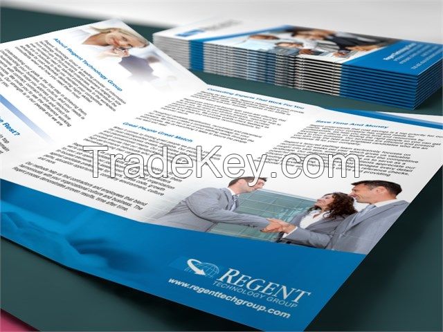 Custom four colors printing brochures