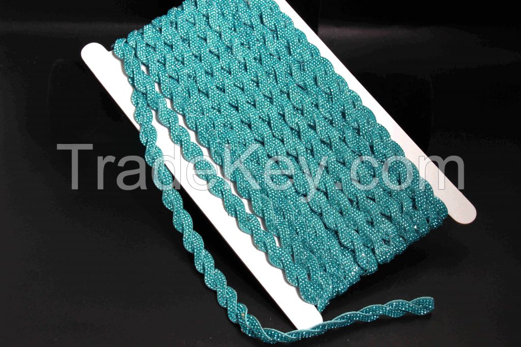 stripes s-shaped rhinestone crystal rope accessories, shoes, clothing, bags, wedding bags