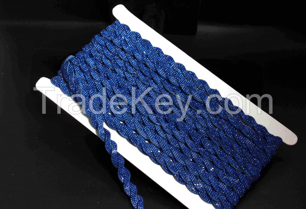 stripes s-shaped rhinestone crystal rope accessories, shoes, clothing, bags, wedding bags
