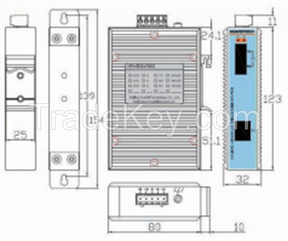 2 10/100M Fiber Optic Converter with CE/FCC/ROHS