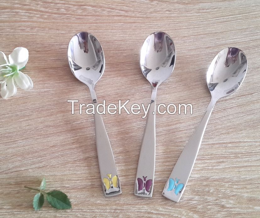 Small Demitasse Spoon with Colorful Butterfly Charms