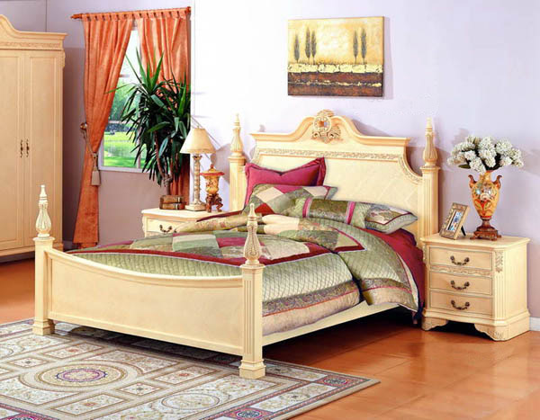 solid wood bed