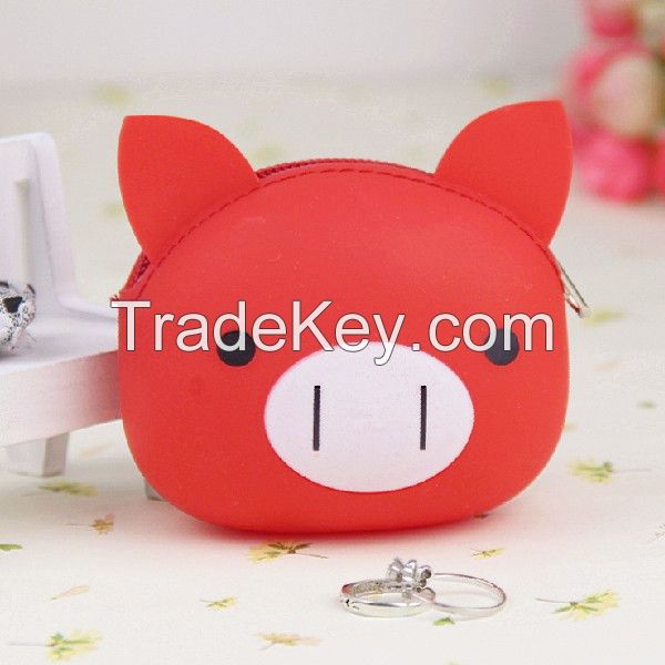 Animal Shape Silicone Zipper Coin Purse