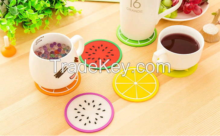 Hot Selling Round Shape Soft PVC Cup Coaster