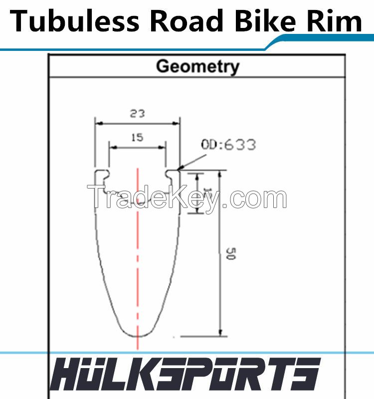 2016 Top sale tubuless road bike rim