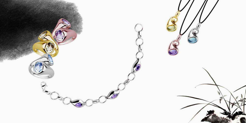 Fashion Silver Jewelry with Amethyst &amp; Citrine