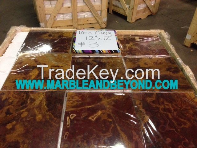 Multi Red Onyx Tiles