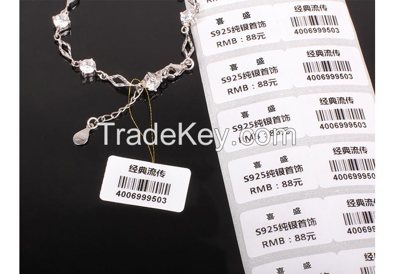 Printing Barcode Label, Blank Paper Label, Kraft Paper Label, Jewelry Label, Warning Sticker