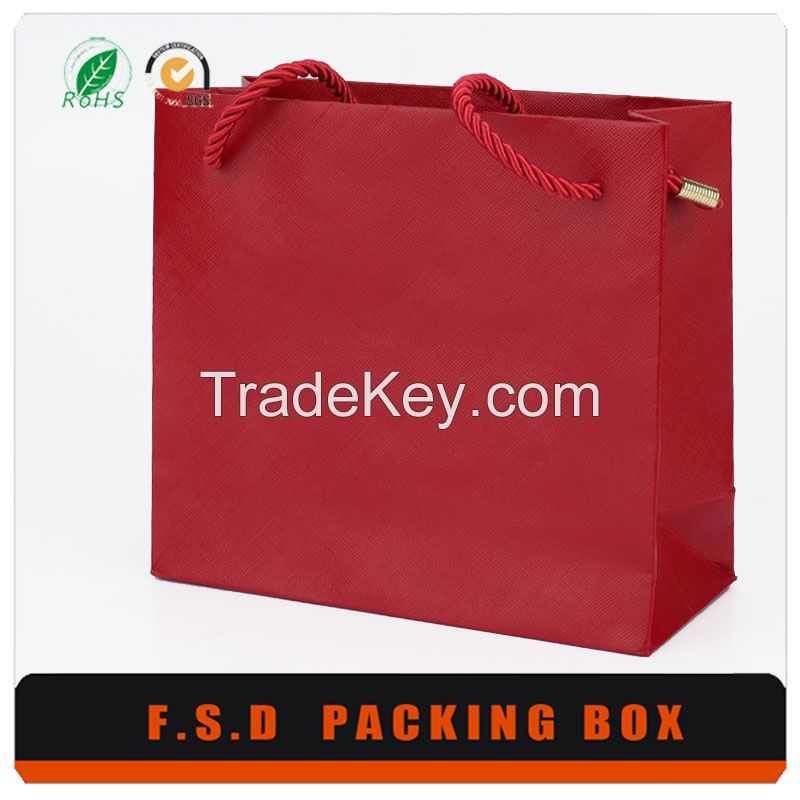 Free Design Logo Print Portable Paper Bag With Handle