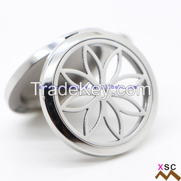 Stainless Steel flower Design Diffuser Necklace Wholesale 