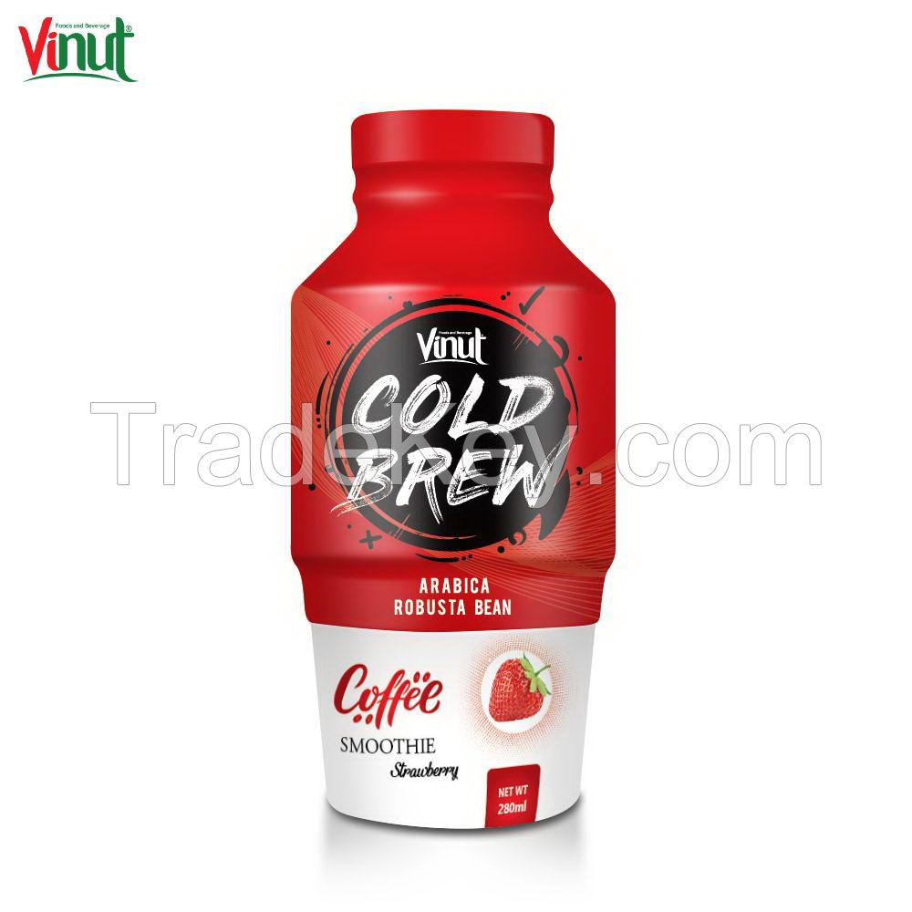 280ml VINUT bottle Free Label New Packing Cold Brew Coffee Drink with Strawberry Export Quick delivery