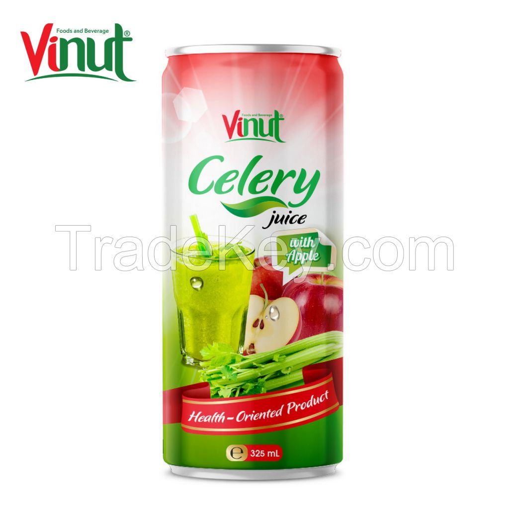 325ml VINUT Healthy Drink 100% Celery Juice Drink with Apple Juice celery juice powder price of celery Odm Beverage