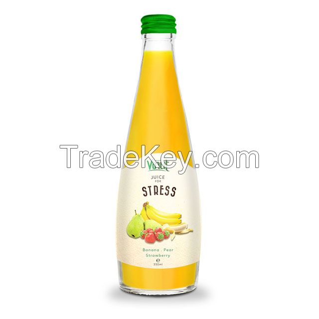 330ml Glass bottle Banana Pear Strawberry fruit juice manufacturer