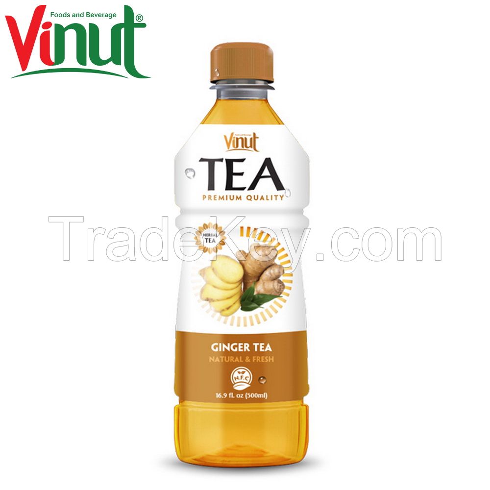 500ml VINUT No fat and no sugar bottle OEM Good Quality Fresh Green tea with Ginger Wholesale Suppliers in Vietnam