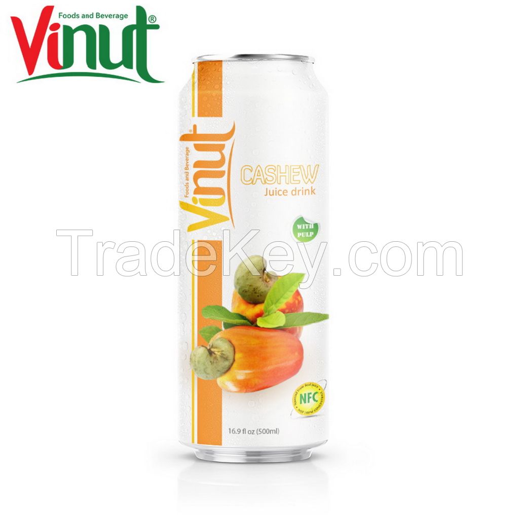 VINUT 500ml Cashew Juice with pulp Wholesalers Sale fresh customized label NFC Healthy Drinks