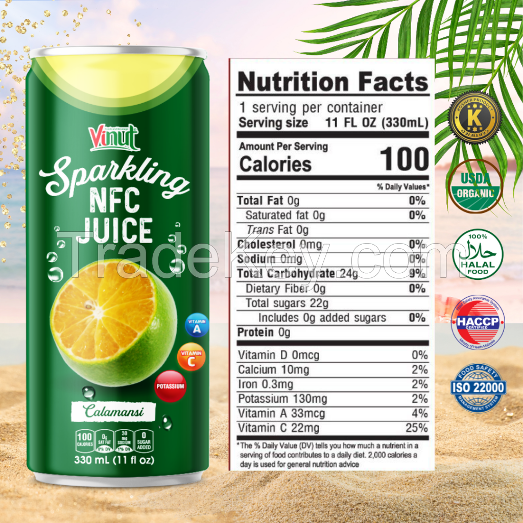 330ml VINUT Calamansi Sparkling Drink Free Sample Free Label New Packing