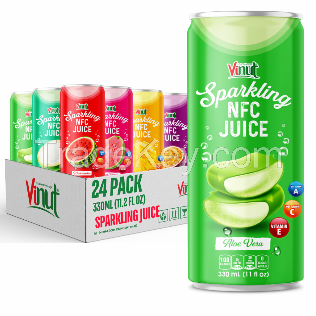 330ml VINUT Aloe Vera Sparkling Drink Free Sample Free Label New Packing