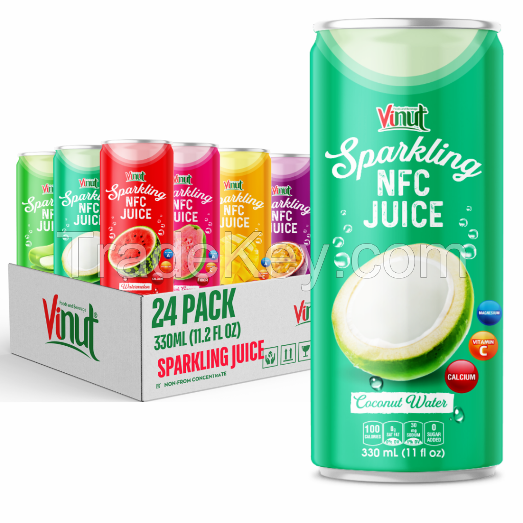 330ml VINUT Coconut Sparkling Drink Free Sample Free Label New Packing