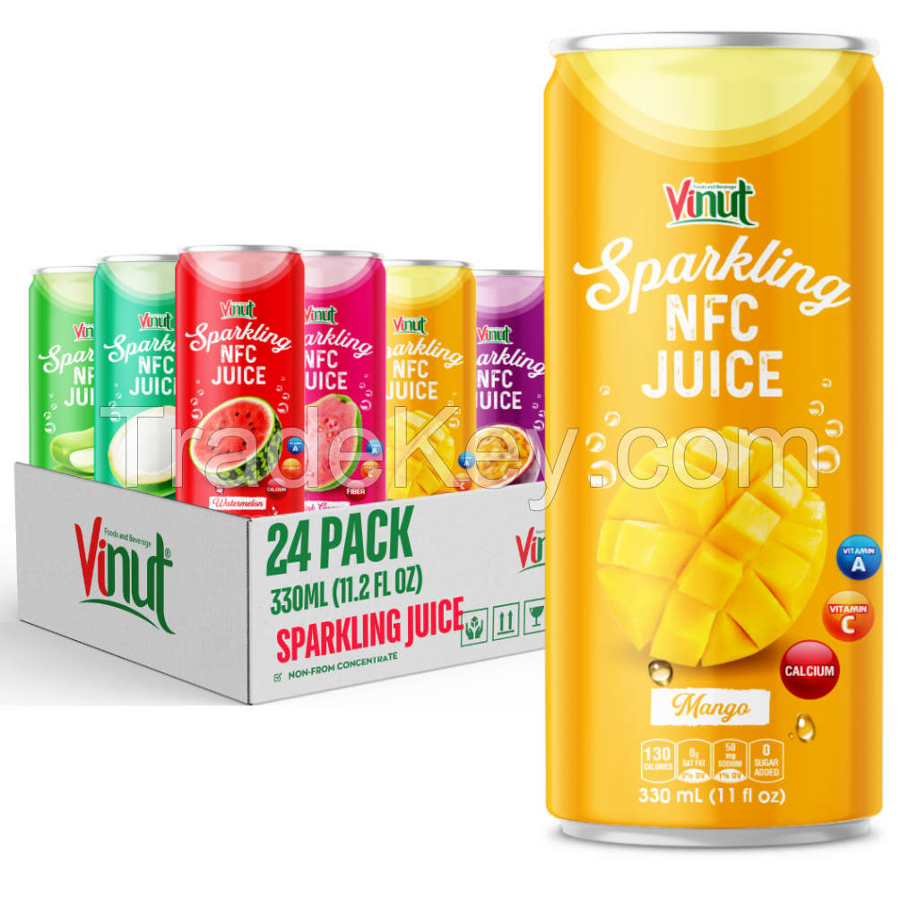 330ml VINUT Mango Sparkling Drink Free Sample Free Label New Packing