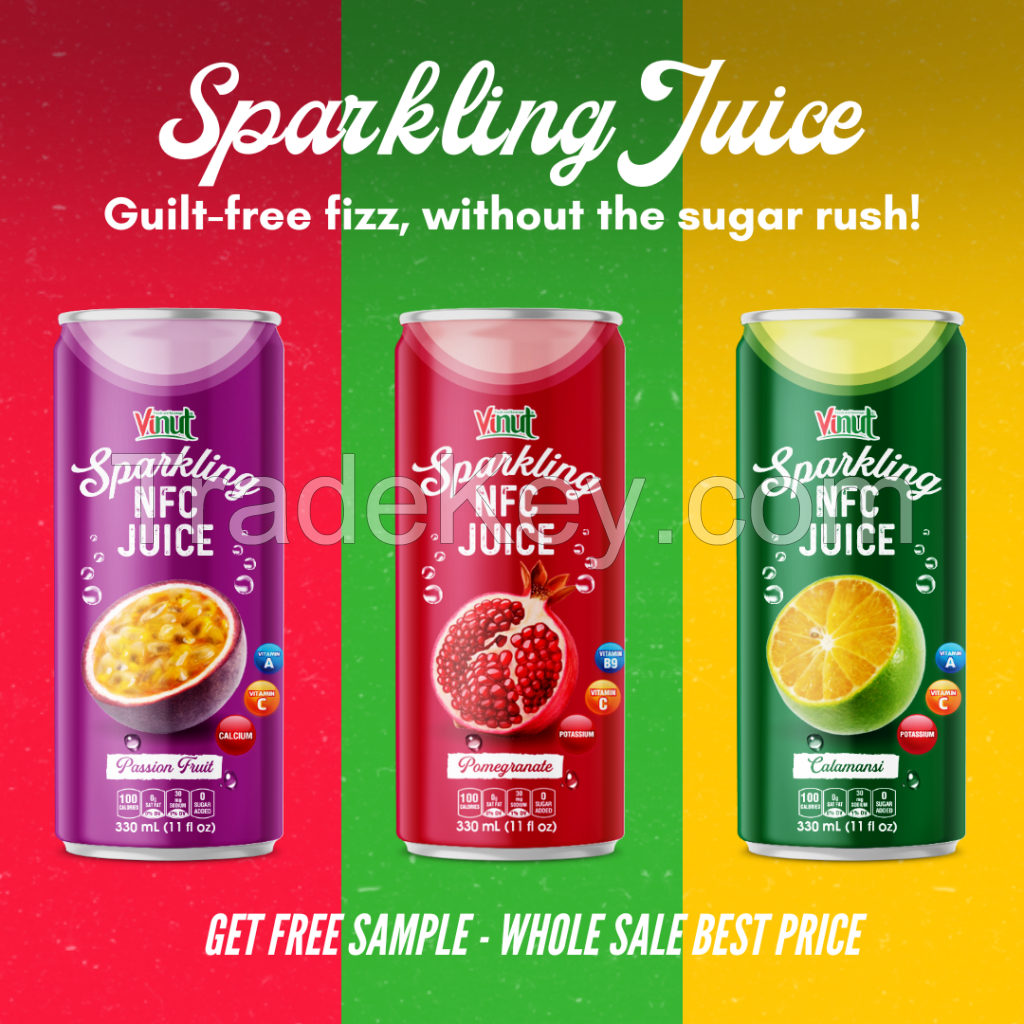 330ml VINUT Calamansi Sparkling Drink Free Sample Free Label New Packing