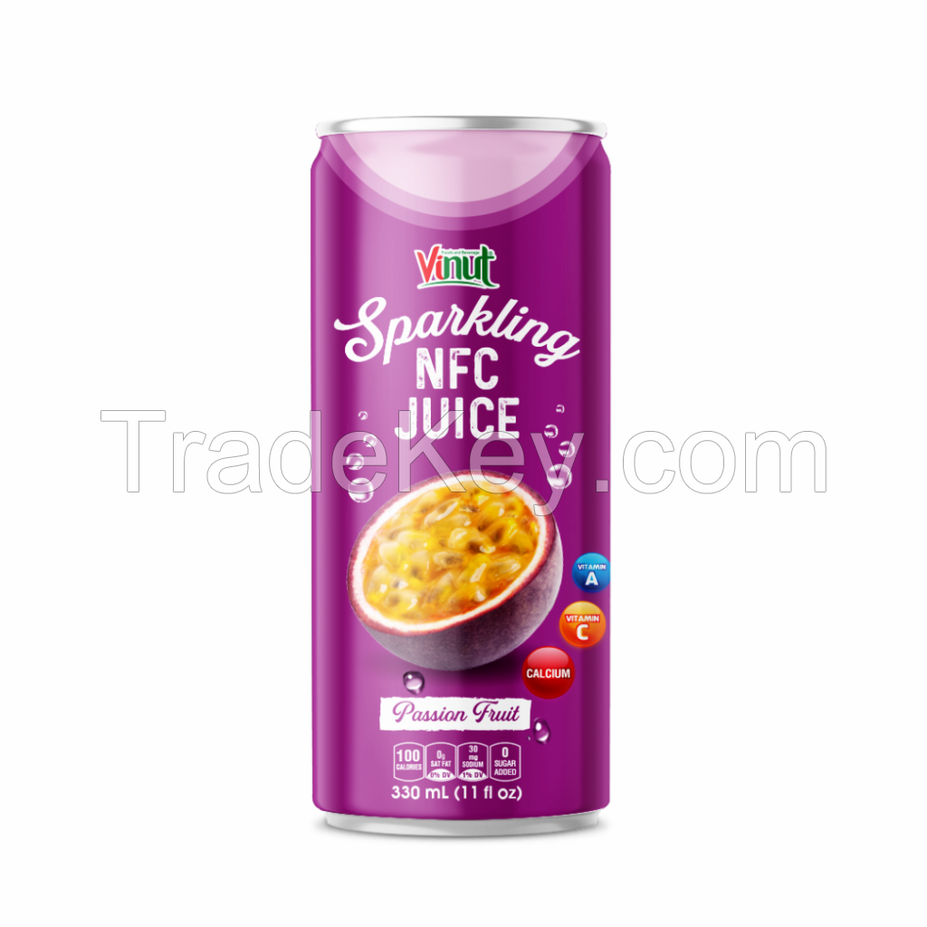 330ml VINUT Passion Fruit Sparkling Drink Free Sample Free Label New Packing