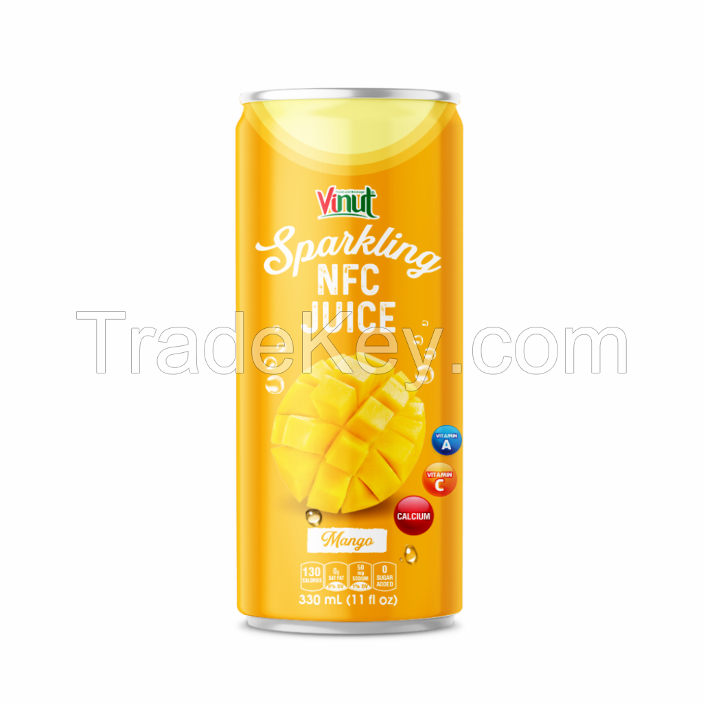 330ml VINUT Mango Sparkling Drink Free Sample Free Label New Packing