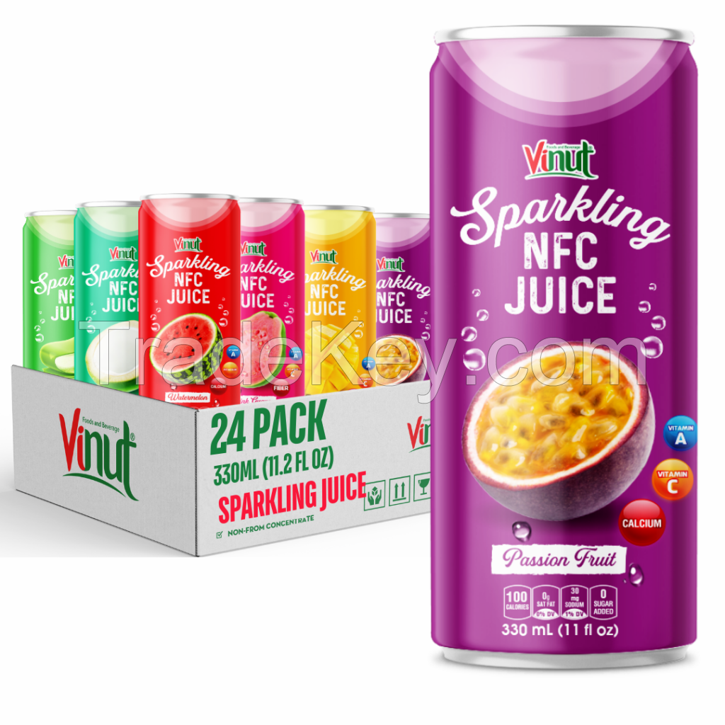 330ml VINUT Passion Fruit Sparkling Drink Free Sample Free Label New Packing