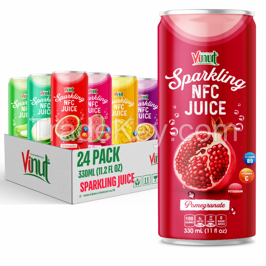 330ml VINUT Pomegranate Sparkling Drink Free Sample Free Label New Packing