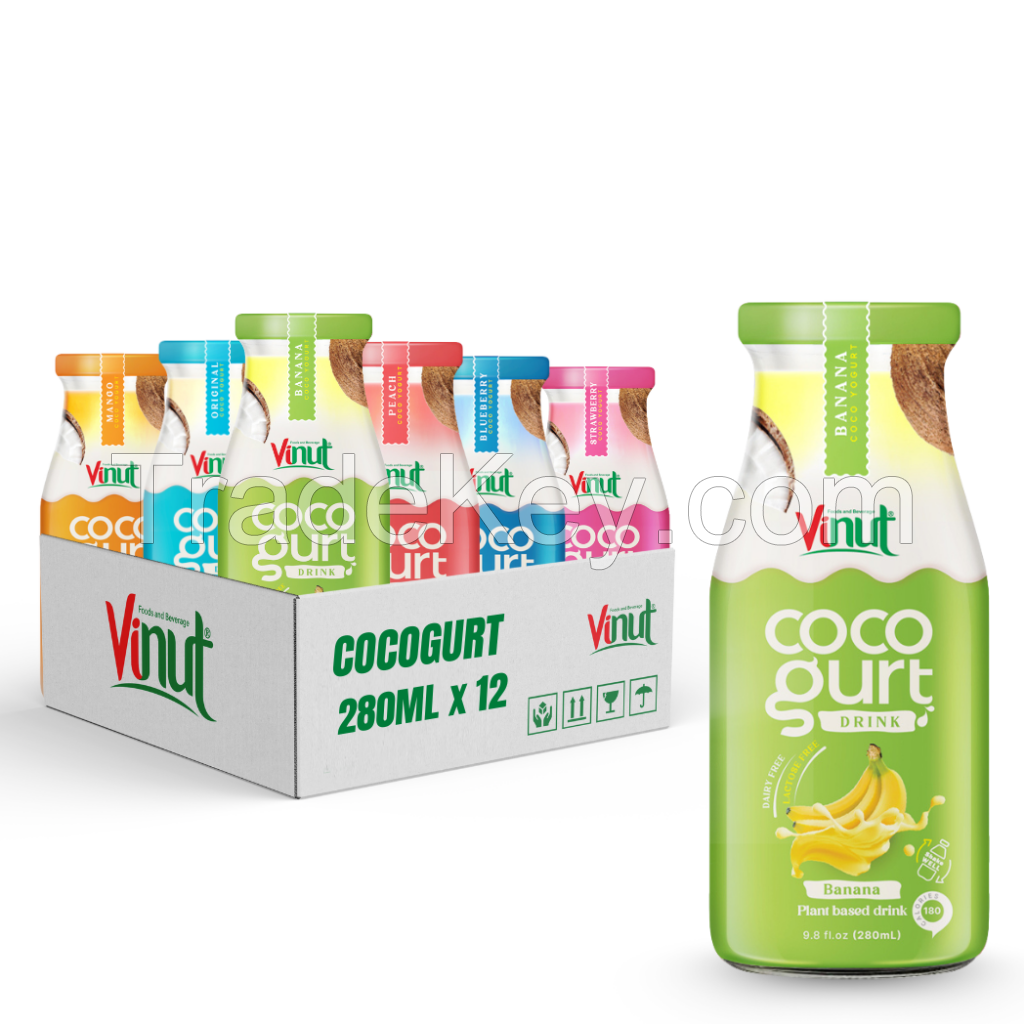  280ml Vinut Cocogurt (Coconut milk) drink with Banana (Lactose free, Dairy free, Plant based) 280ml Vinut Cocogurt (Coconut milk) drink with Peach (Lactose free, Dairy free, Plant based) 280ml Vinut Cocogurt (Coconut milk) drink with Peach (Lactose free,