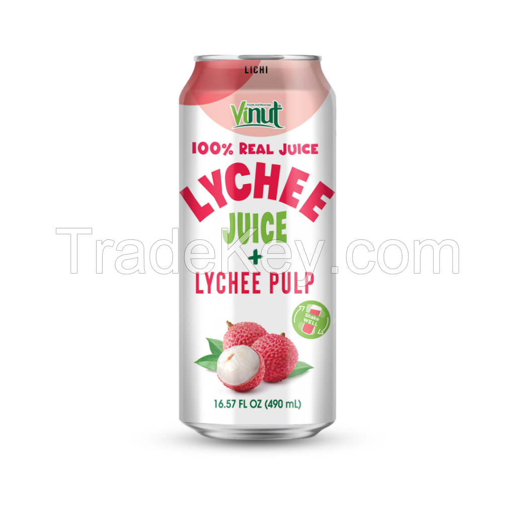 16. 57 fl oz Vinut 100% NFC Lychee Juice Drink with Pulp (No Added Sugar)