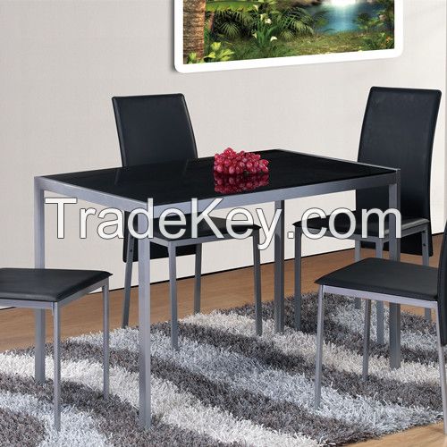 Black top dining set