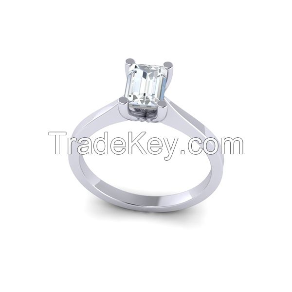 Emerald Cut Diamond Engagement Ring | Marlows Diamonds
