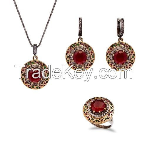 Perfect New Design 925 Sterling Silver Fantasy Collection Hot Selling Gemstone Set