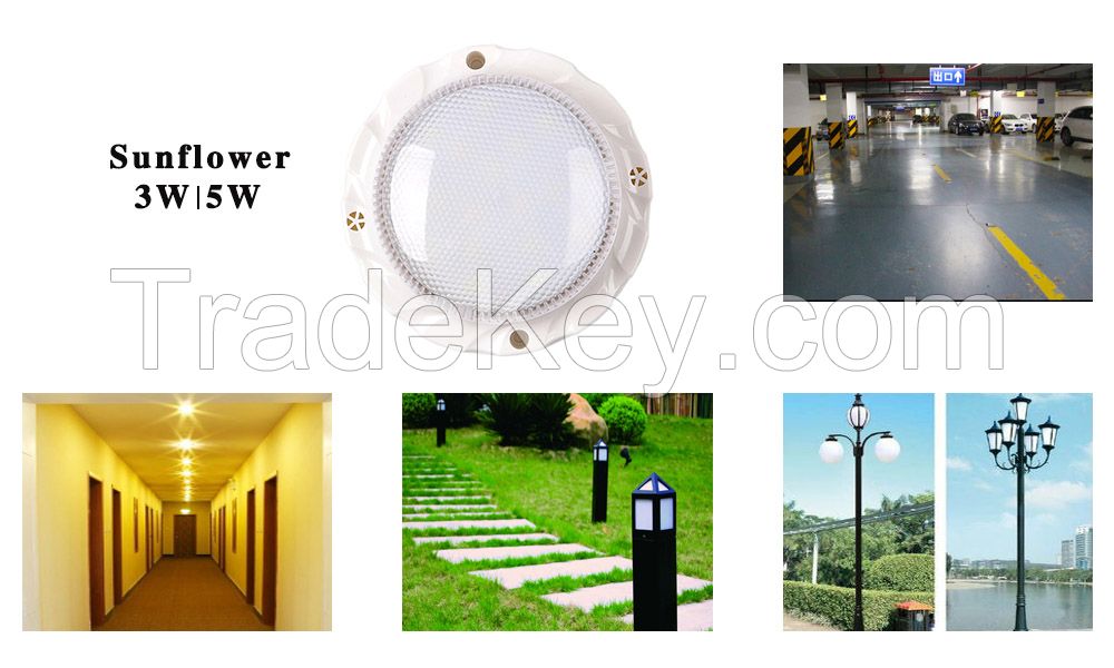 NEW Manufacturer Sunflower Sound-Activated LED Light Bulbs Auto switch Stairs night light 3wsensor lamps bulbs