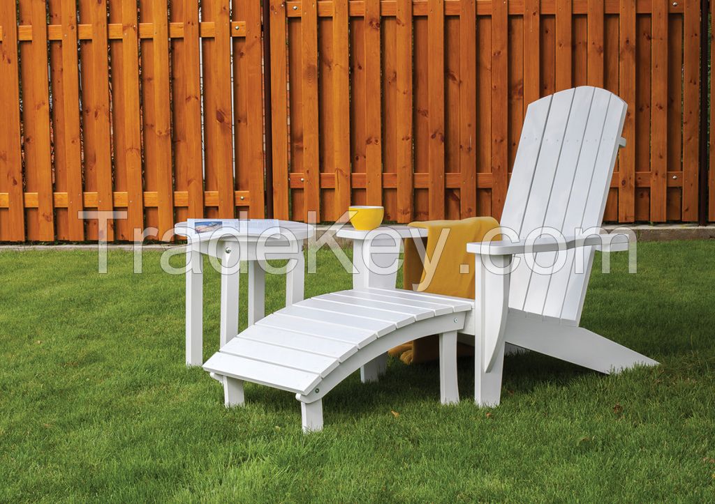 Adirondack chair with footstool