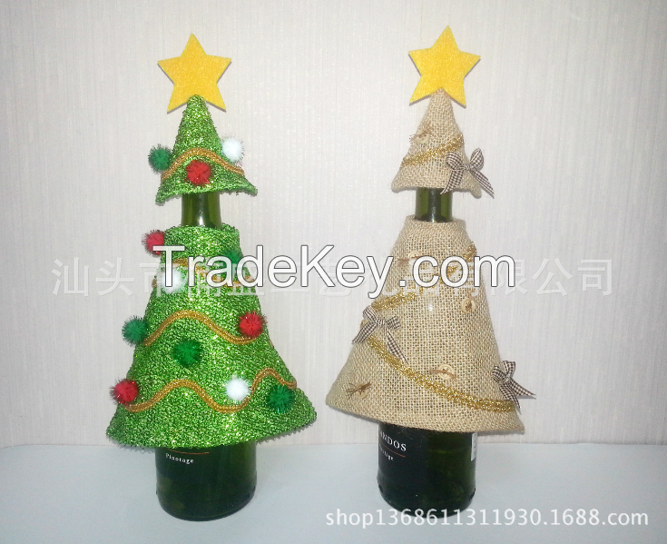 Factory direct sale Christmas bottle bag