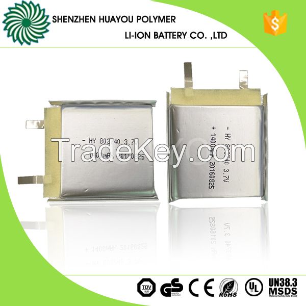 2016 new sale 3.7v 1400mAh Rechargeable Li poly Battery